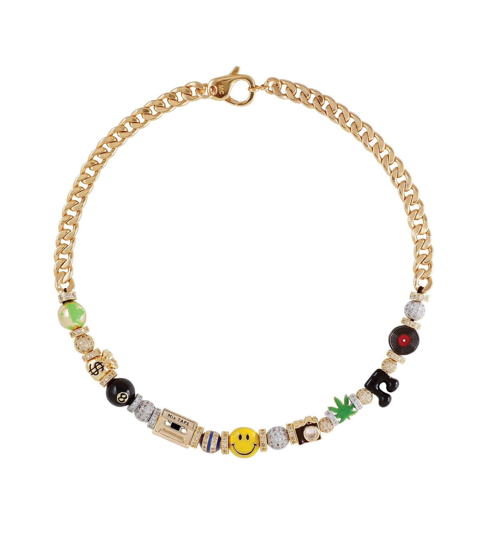 Martha Calvo-Industry Necklace-Necklaces-14k Gold Plated-Blue Ruby Jewellery-Vancouver Canada