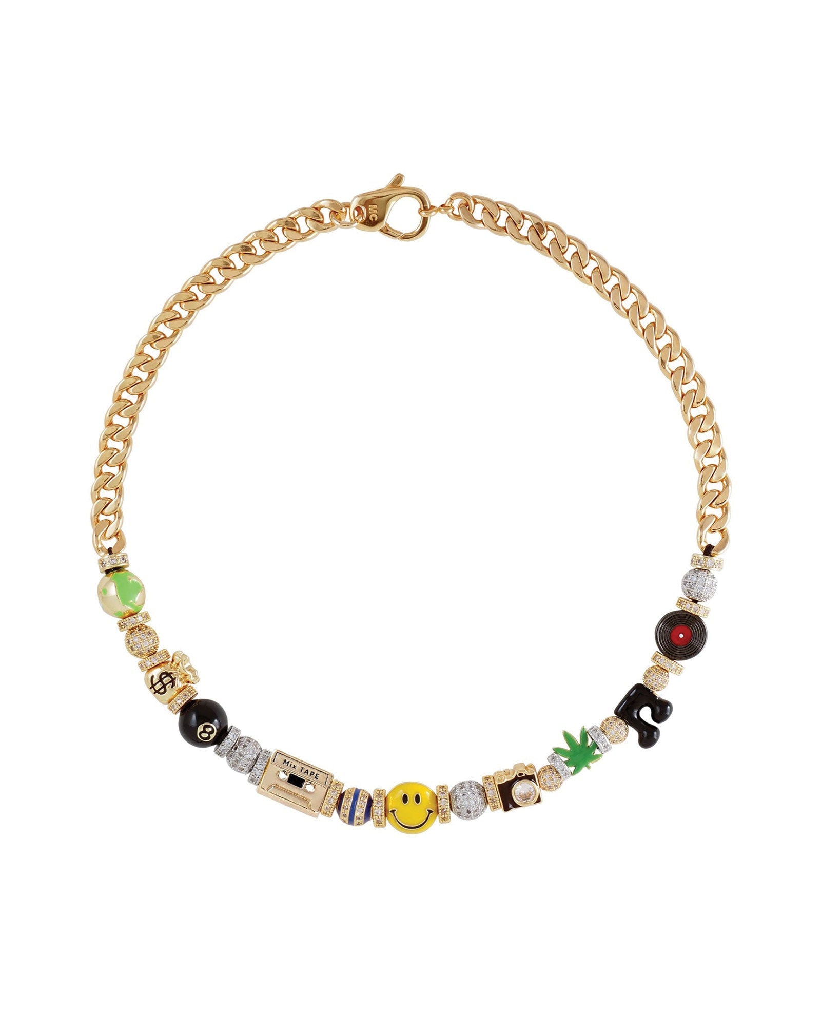 Martha Calvo-Industry Necklace-Necklaces-14k Gold Plated-Blue Ruby Jewellery-Vancouver Canada
