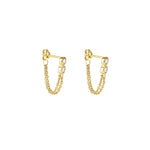 Scosha-Infinity Chain Drops I Diamond-Earrings-10k Yellow Gold, Diamond-Blue Ruby Jewellery-Vancouver Canada