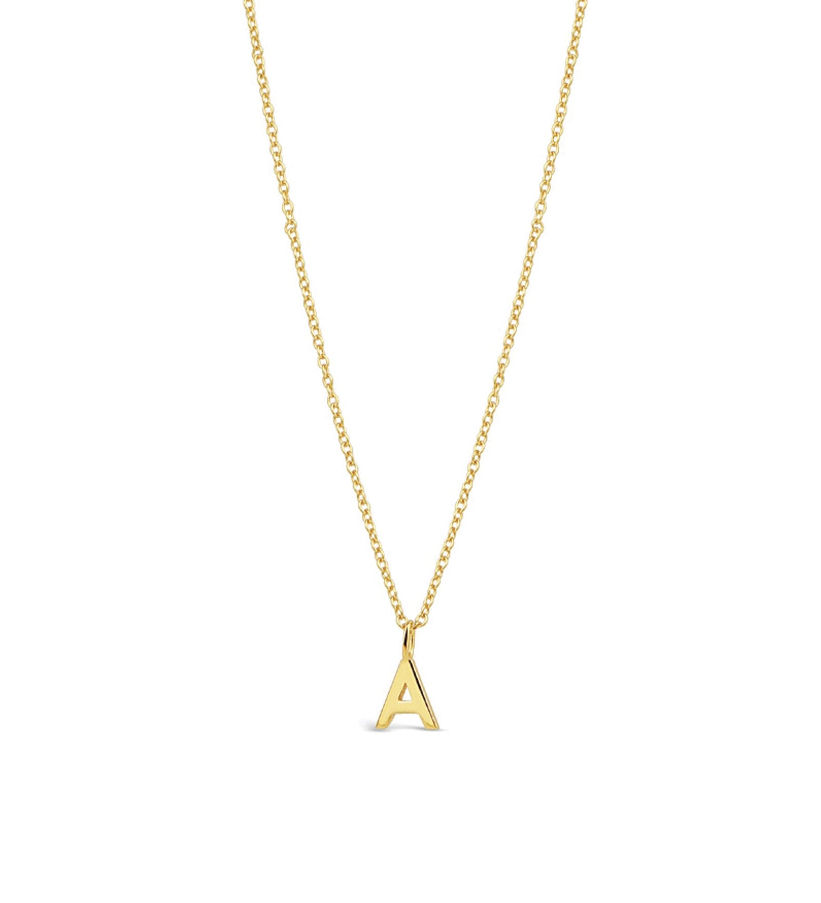 Quiet Icon-Initial Necklace-Necklaces-14k Gold Vermeil-A-Blue Ruby Jewellery-Vancouver Canada