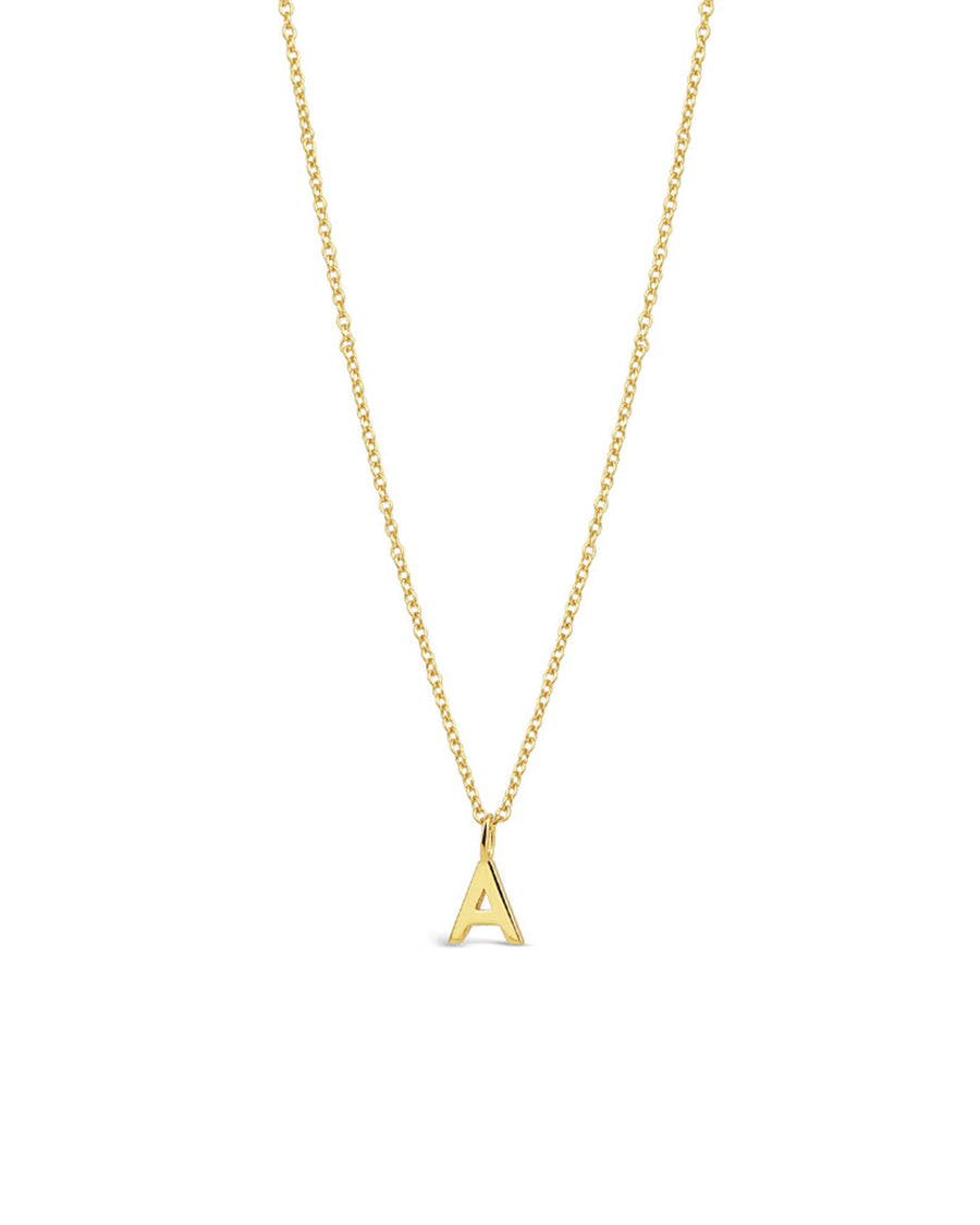 Quiet Icon-Initial Necklace-Necklaces-14k Gold Vermeil-A-Blue Ruby Jewellery-Vancouver Canada