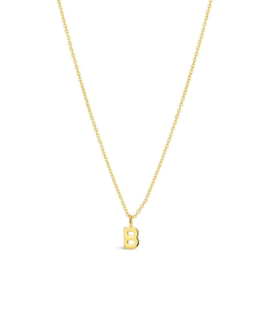 Quiet Icon-Initial Necklace-Necklaces-14k Gold Vermeil-B-Blue Ruby Jewellery-Vancouver Canada