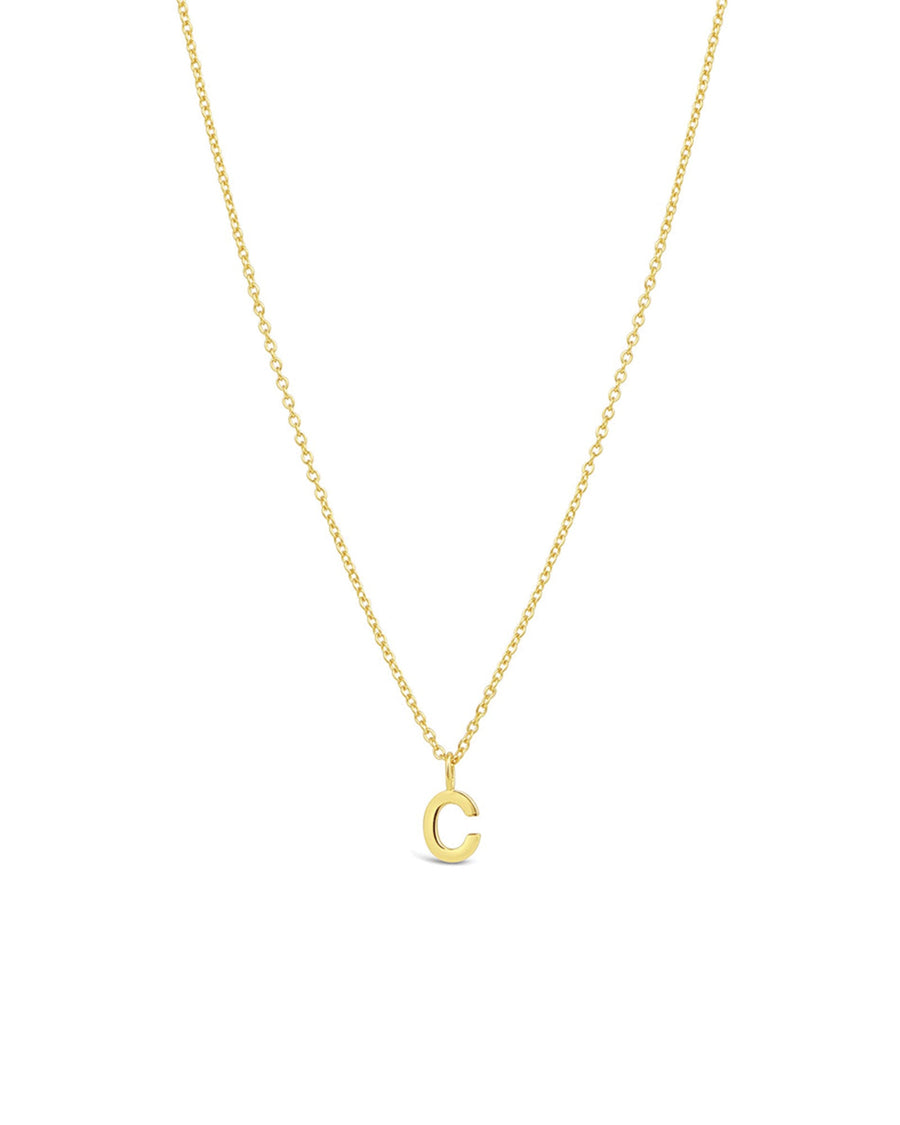 Quiet Icon-Initial Necklace-Necklaces-14k Gold Vermeil-C-Blue Ruby Jewellery-Vancouver Canada