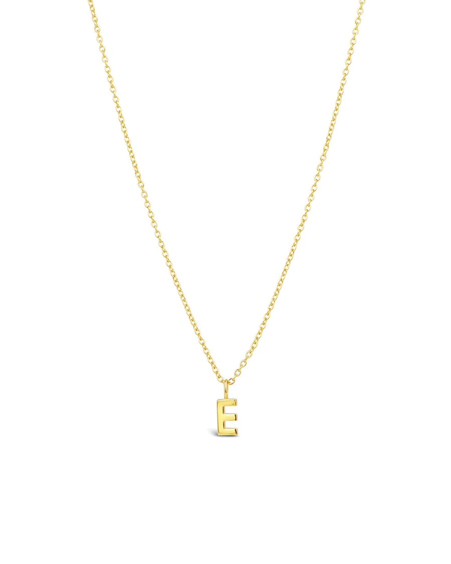 Quiet Icon-Initial Necklace-Necklaces-14k Gold Vermeil-E-Blue Ruby Jewellery-Vancouver Canada