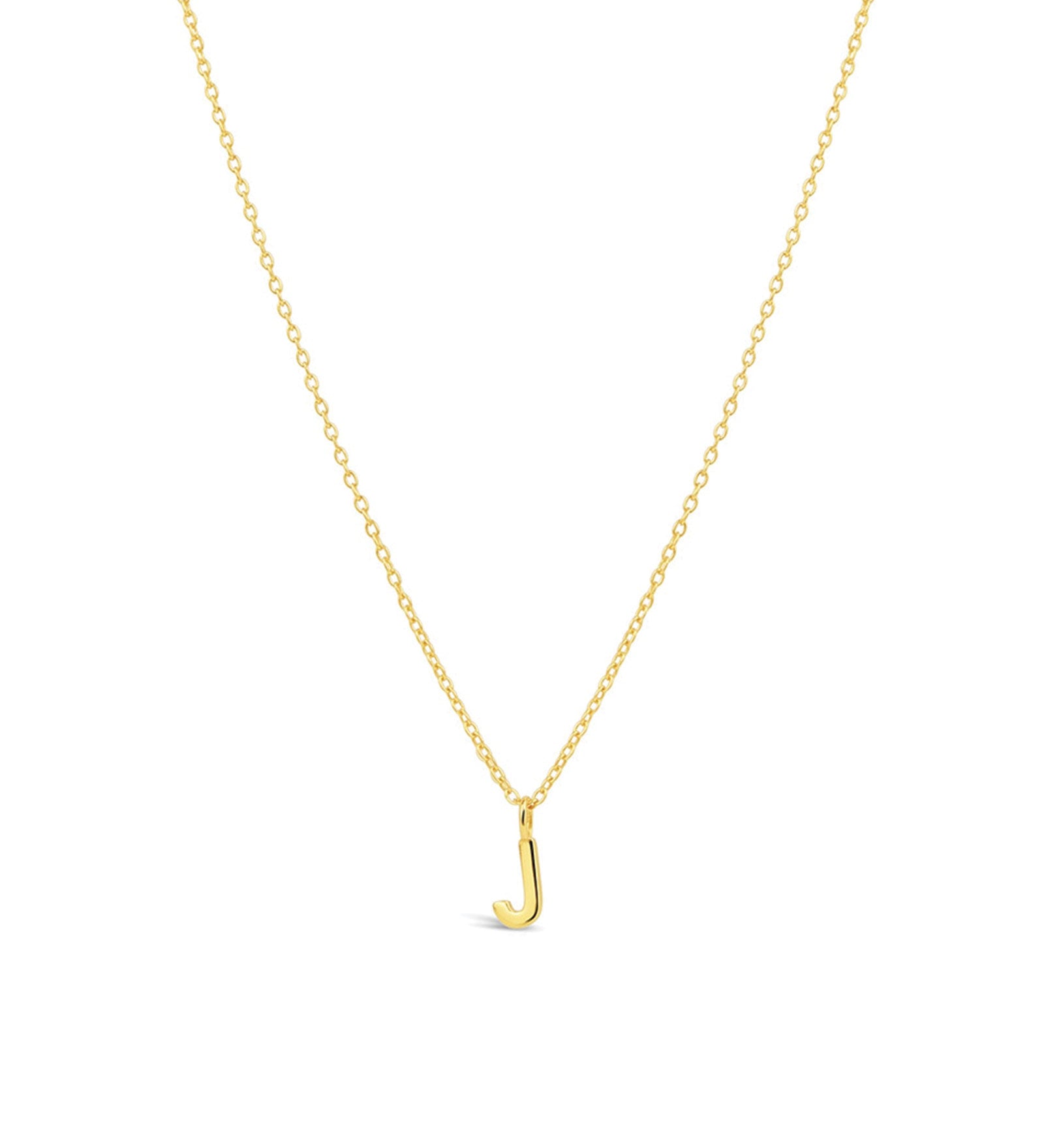 Quiet Icon-Initial Necklace-Necklaces-14k Gold Vermeil-J-Blue Ruby Jewellery-Vancouver Canada