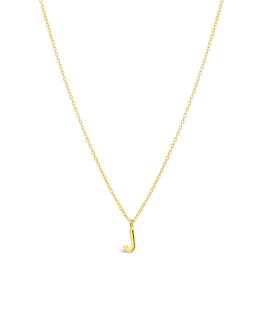 Quiet Icon-Initial Necklace-Necklaces-14k Gold Vermeil-J-Blue Ruby Jewellery-Vancouver Canada
