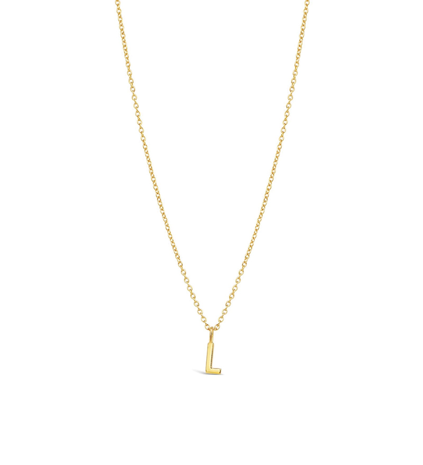 Quiet Icon-Initial Necklace-Necklaces-14k Gold Vermeil-L-Blue Ruby Jewellery-Vancouver Canada