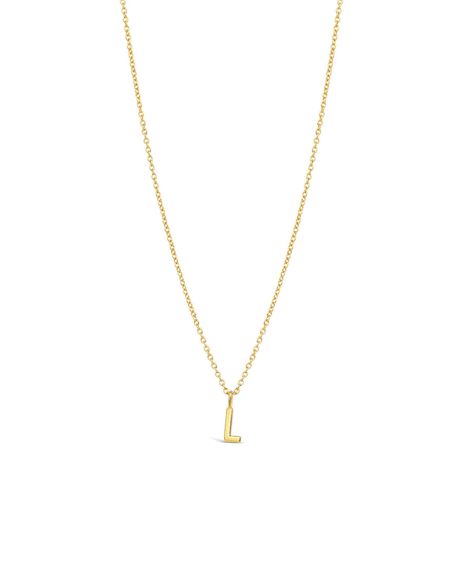 Quiet Icon-Initial Necklace-Necklaces-14k Gold Vermeil-L-Blue Ruby Jewellery-Vancouver Canada