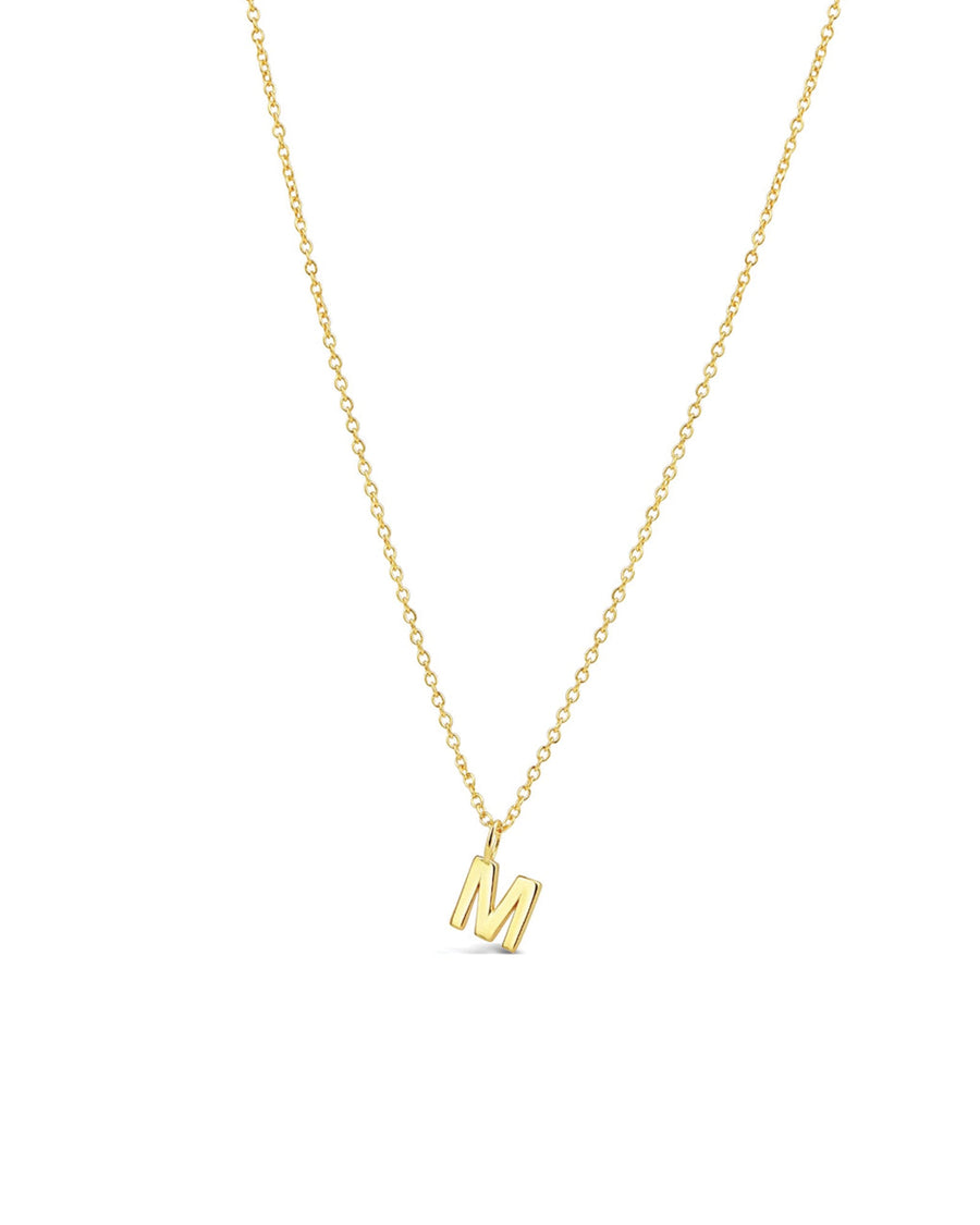 Quiet Icon-Initial Necklace-Necklaces-14k Gold Vermeil-M-Blue Ruby Jewellery-Vancouver Canada