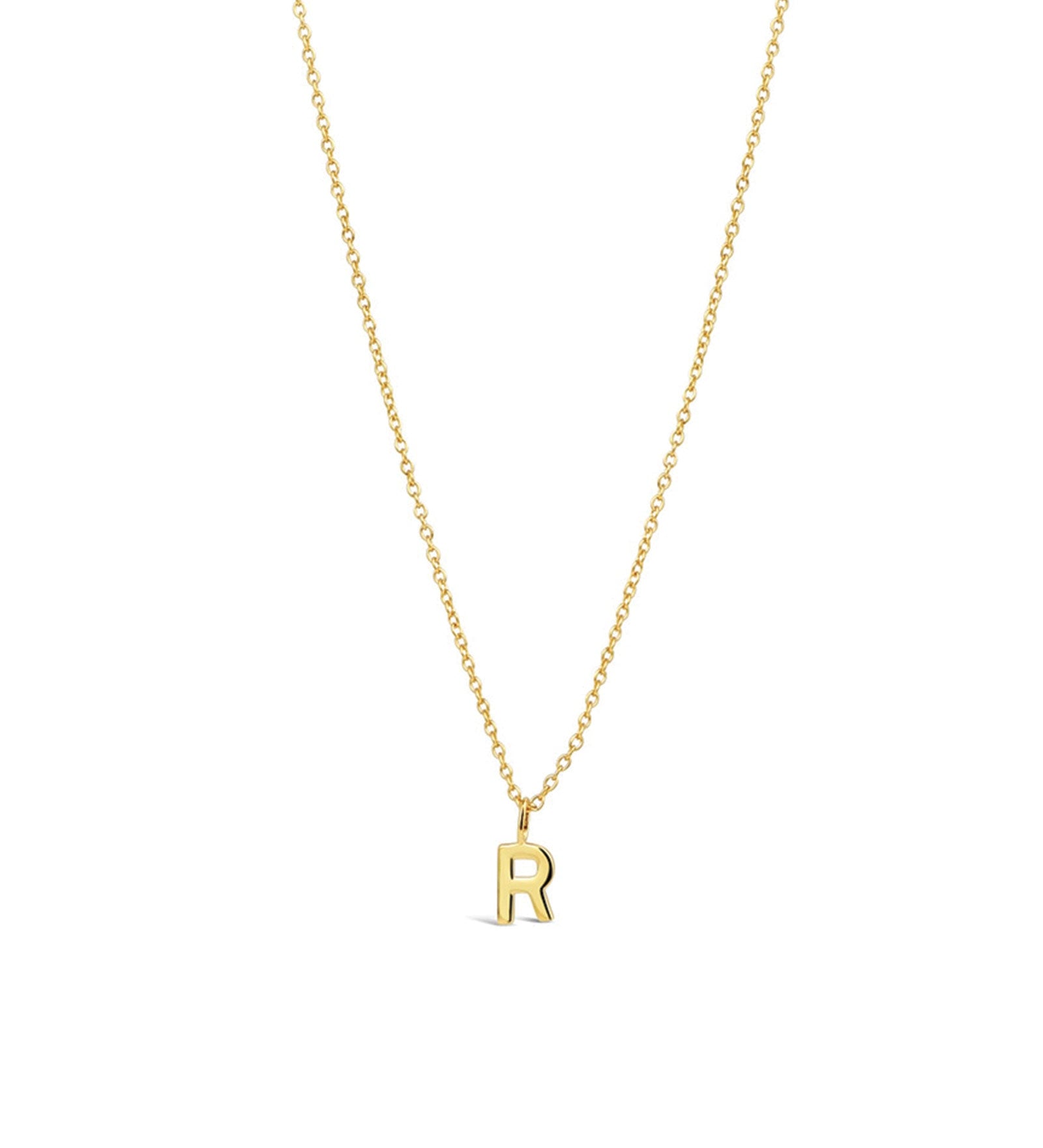 Quiet Icon-Initial Necklace-Necklaces-14k Gold Vermeil-R-Blue Ruby Jewellery-Vancouver Canada