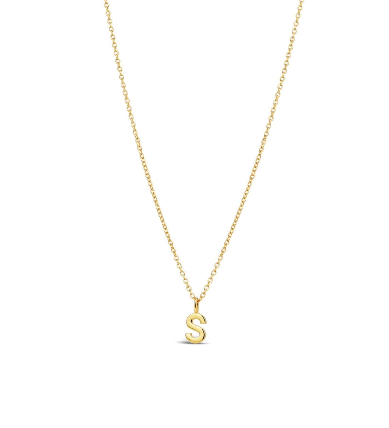 Quiet Icon-Initial Necklace-Necklaces-14k Gold Vermeil-S-Blue Ruby Jewellery-Vancouver Canada