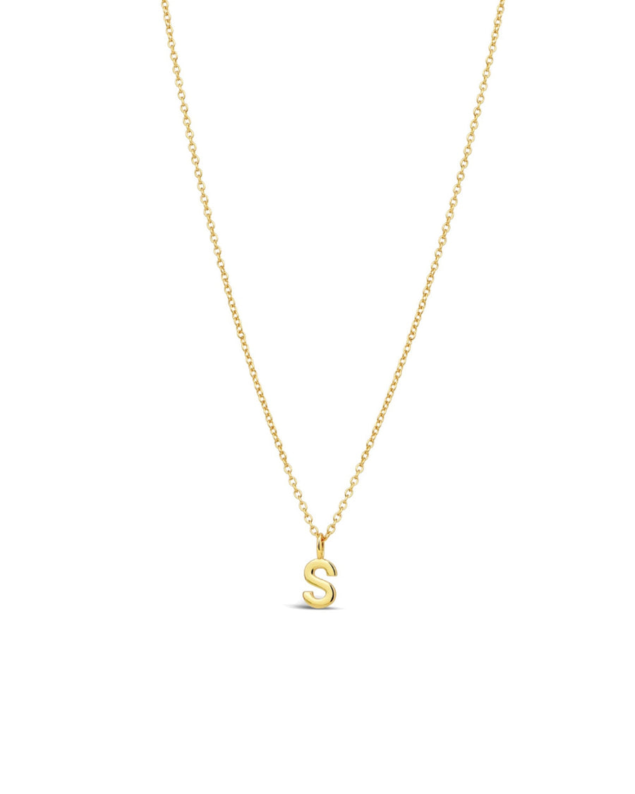 Quiet Icon-Initial Necklace-Necklaces-14k Gold Vermeil-S-Blue Ruby Jewellery-Vancouver Canada