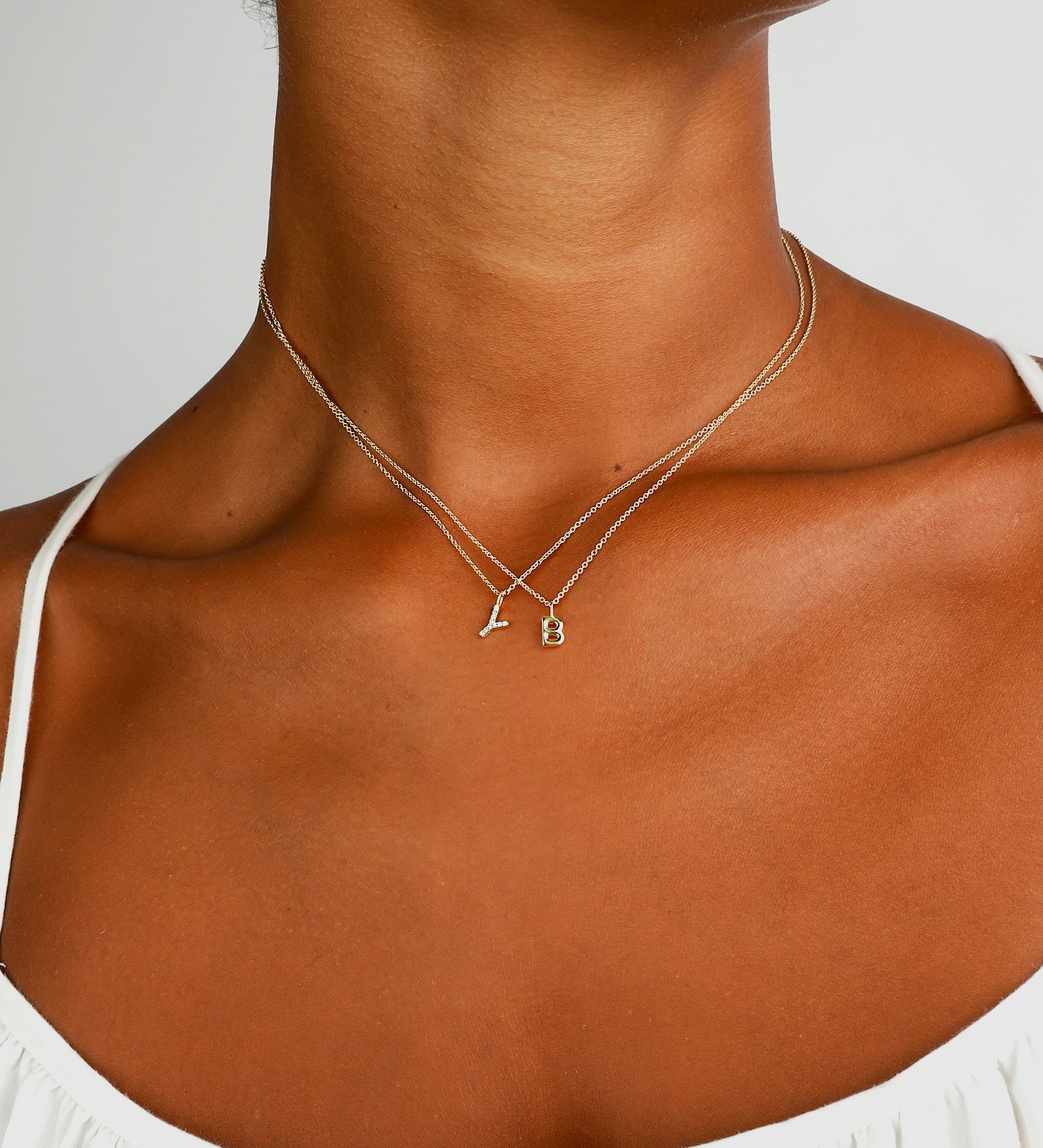 Quiet Icon-Initial Necklace-Necklaces-Blue Ruby Jewellery-Vancouver Canada