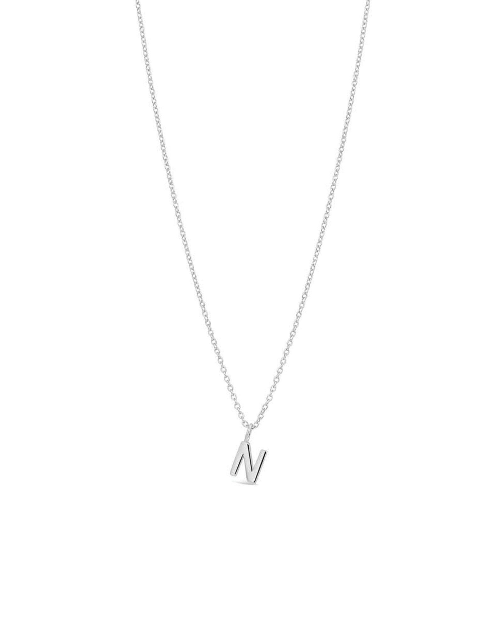 Silver initial necklace canada sales