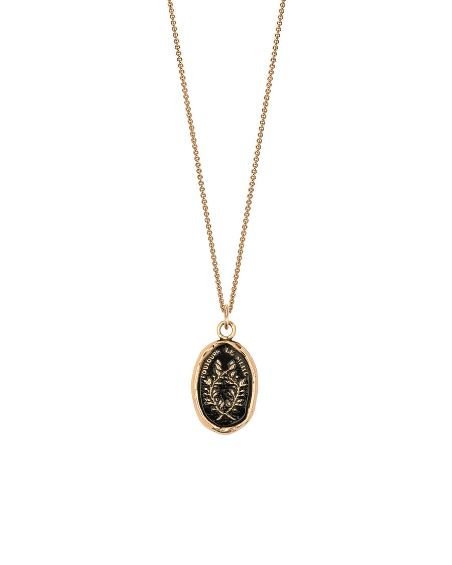 Pyrrha-Integrity 14k Gold Talisman-Necklaces-14k Yellow Gold-Blue Ruby Jewellery-Vancouver Canada