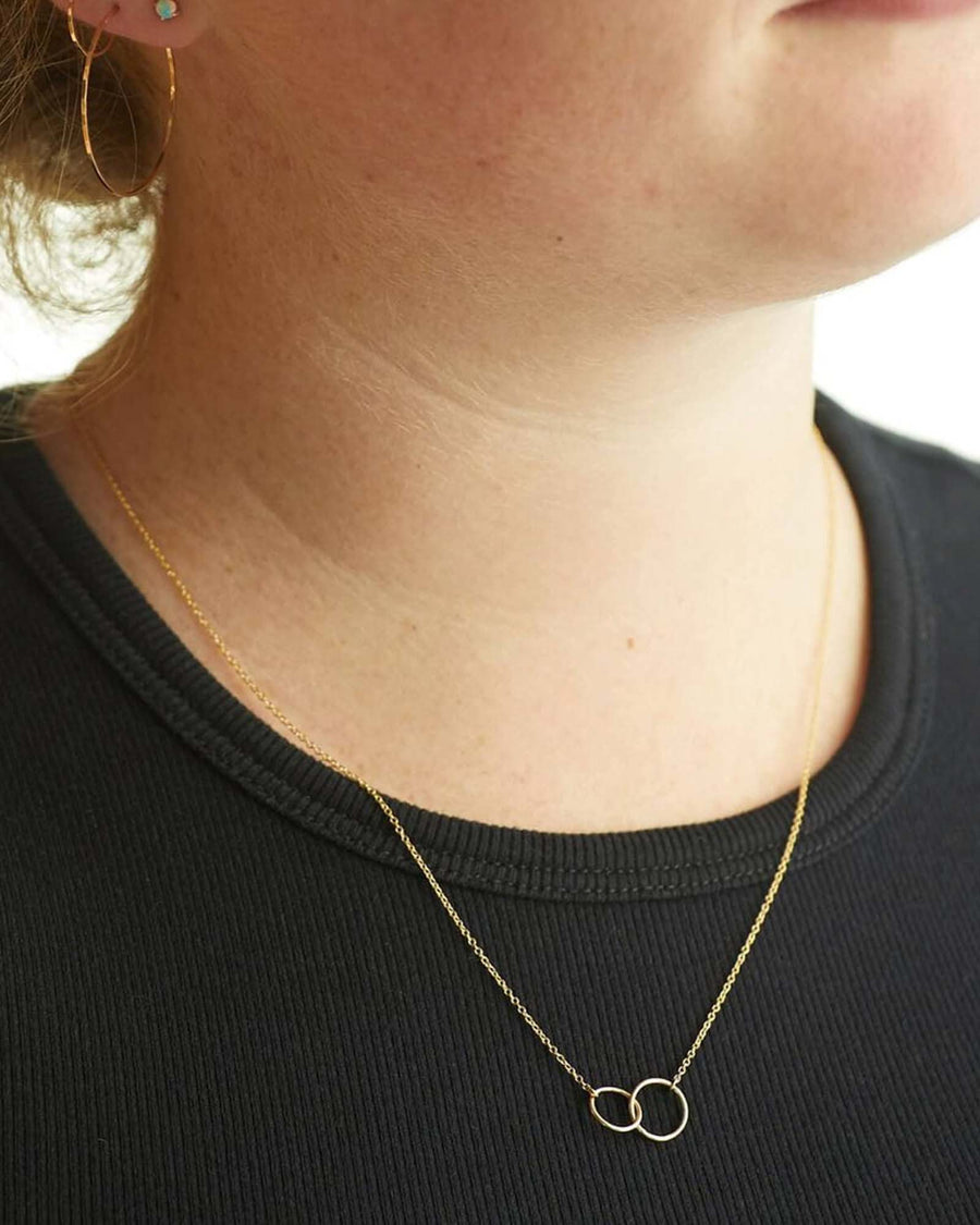 Quiet Icon-Interlocking Circle Necklace-Necklaces-14k Gold Vermeil-Blue Ruby Jewellery-Vancouver Canada