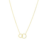 Quiet Icon-Interlocking Circle Necklace-Necklaces-14k Gold Vermeil-Blue Ruby Jewellery-Vancouver Canada