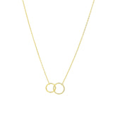 Quiet Icon-Interlocking Circle Necklace-Necklaces-14k Gold Vermeil-Blue Ruby Jewellery-Vancouver Canada