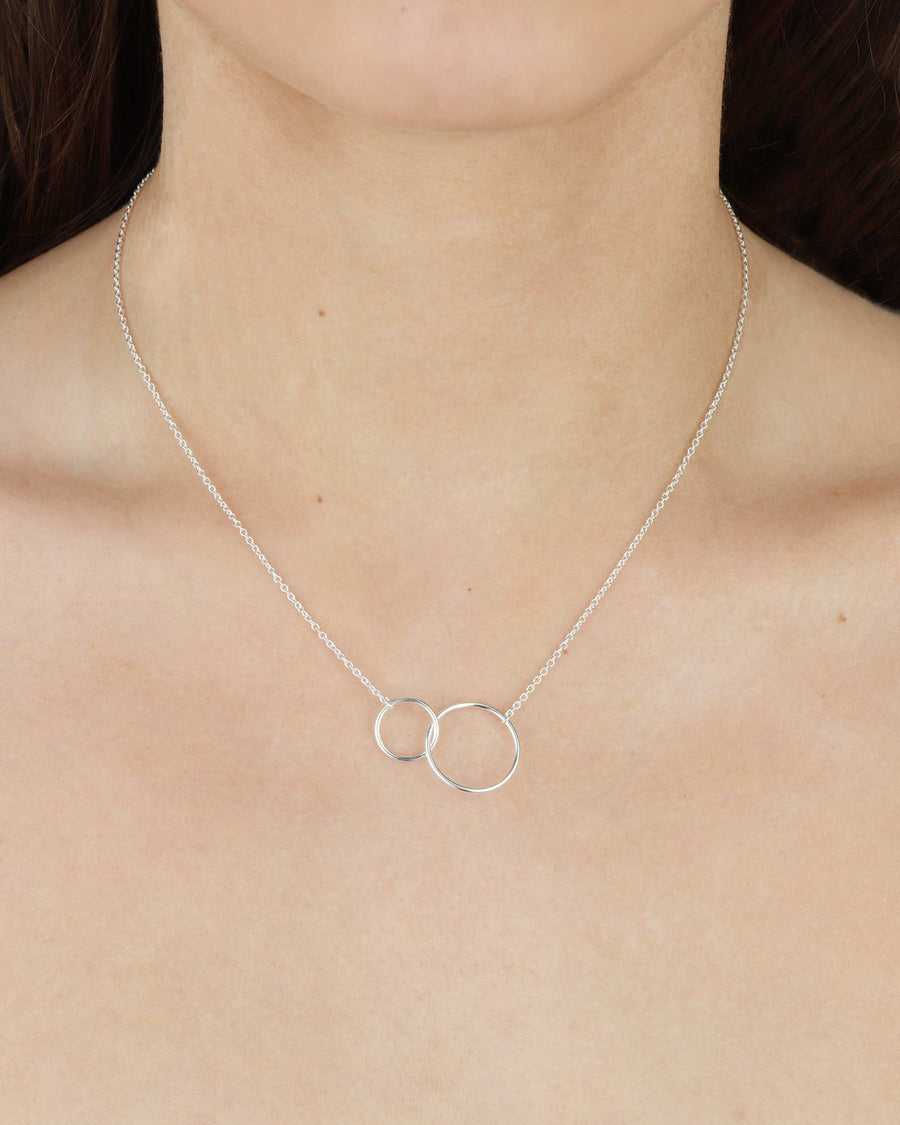 Tashi-Interlocking Circle Necklace-Necklaces-Sterling Silver-Blue Ruby Jewellery-Vancouver Canada
