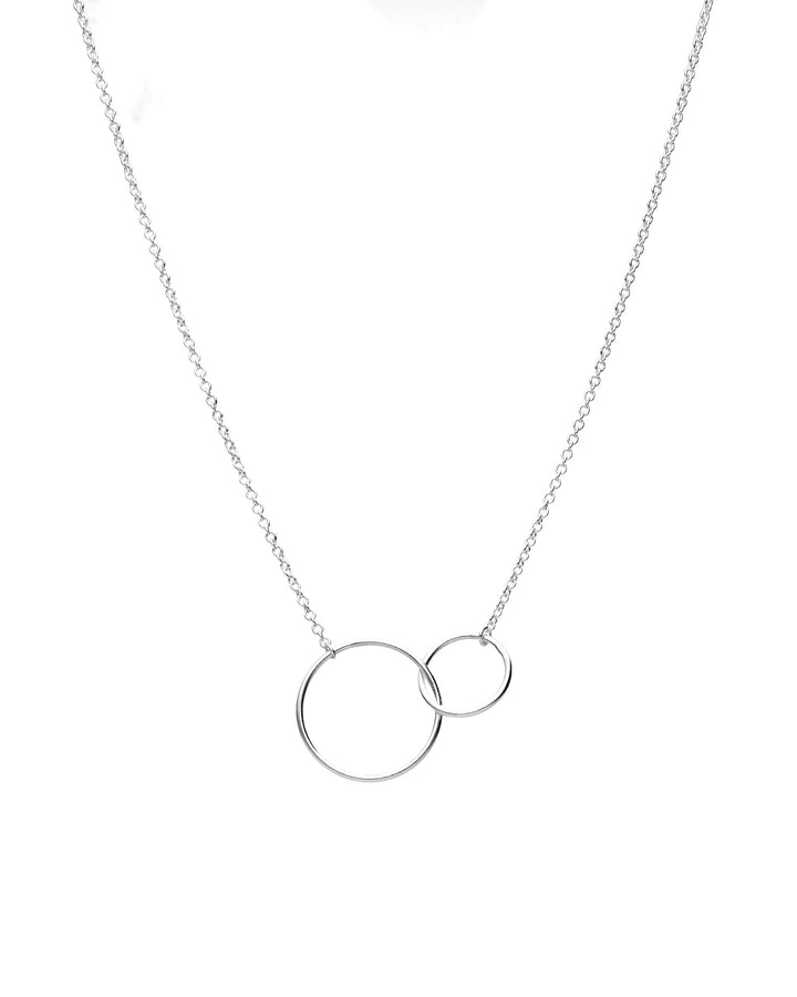 Tashi-Interlocking Circle Necklace-Necklaces-Sterling Silver-Blue Ruby Jewellery-Vancouver Canada
