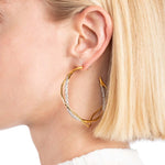 Alexis Bittar-Intertwined Crystal Pave Hoops-Earrings-14k Gold Plated, Crystal-Blue Ruby Jewellery-Vancouver Canada