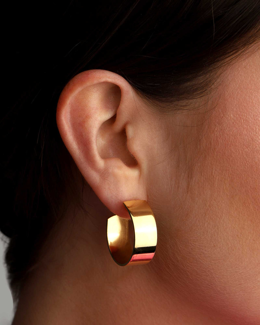 Martha Calvo-Iris Hoops | Small-Earrings-14k Gold Plated-Blue Ruby Jewellery-Vancouver Canada