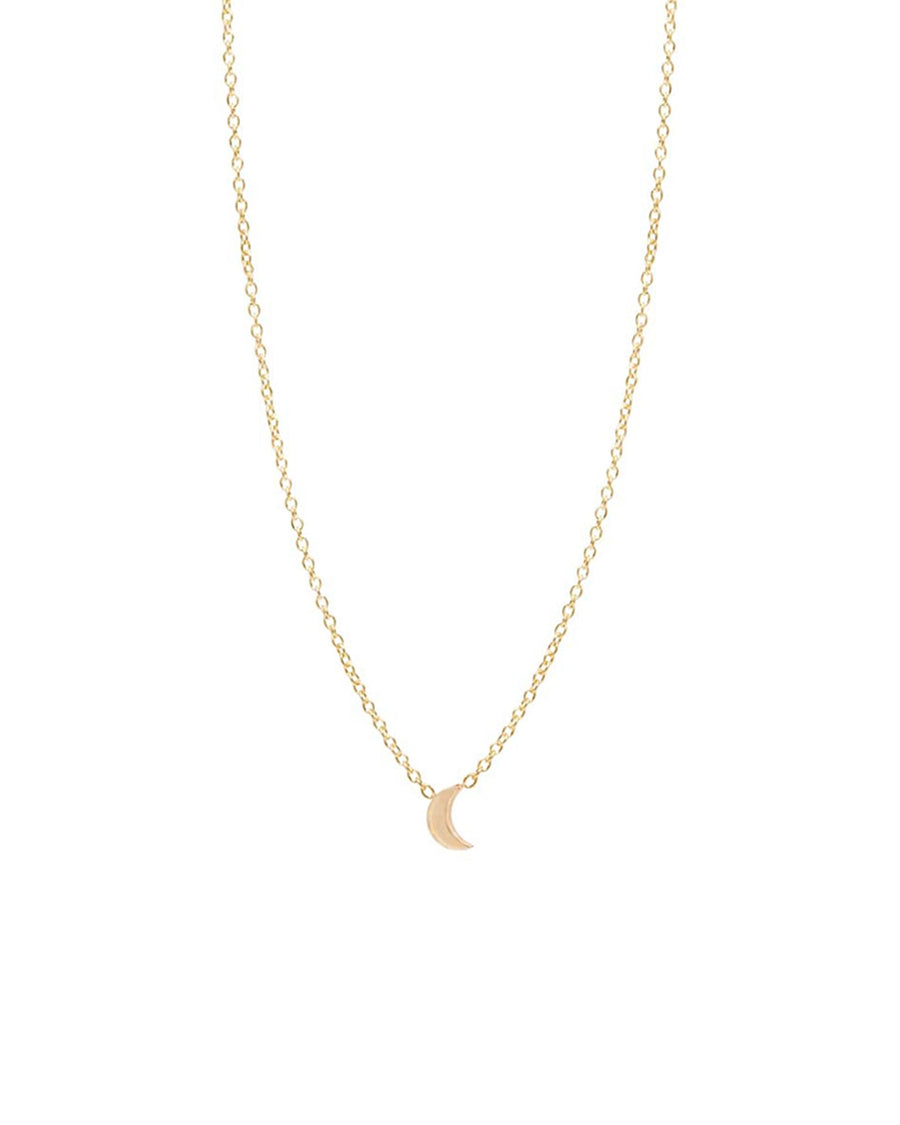 Zoe Chicco-Itty Bitty Crescent Moon Necklace-Necklaces-14k Yellow Gold-Blue Ruby Jewellery-Vancouver Canada
