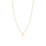 Zoe Chicco-Itty Bitty Lightning Bolt Necklace-Necklaces-14k Yellow Gold-Blue Ruby Jewellery-Vancouver Canada