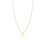 Zoe Chicco-Itty Bitty Lightning Bolt Necklace-Necklaces-14k Yellow Gold-Blue Ruby Jewellery-Vancouver Canada