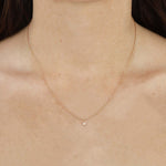 Zoe Chicco-Itty Bitty Pavé Padlock Necklace-Necklaces-14k Yellow Gold, Diamond-Blue Ruby Jewellery-Vancouver Canada