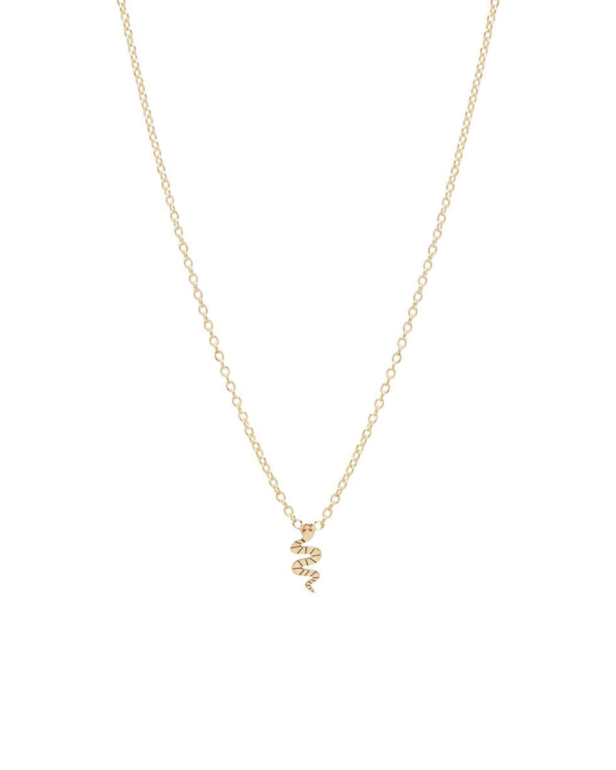 Zoe Chicco-Itty Bitty Snake Necklace-Necklaces-14k Yellow Gold-Blue Ruby Jewellery-Vancouver Canada