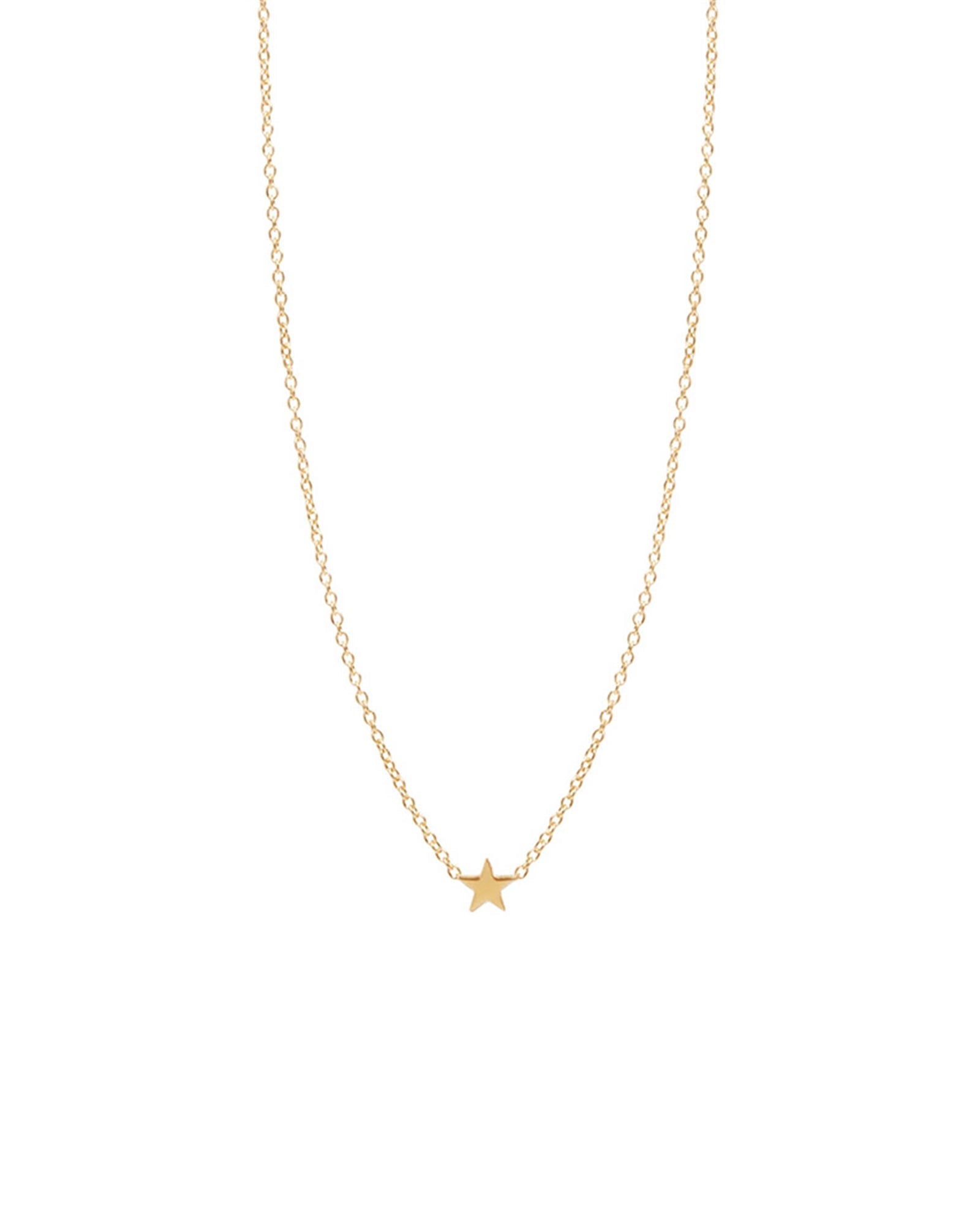 Zoe Chicco-Itty Bitty Star Necklace-Necklaces-14k Yellow Gold-Blue Ruby Jewellery-Vancouver Canada
