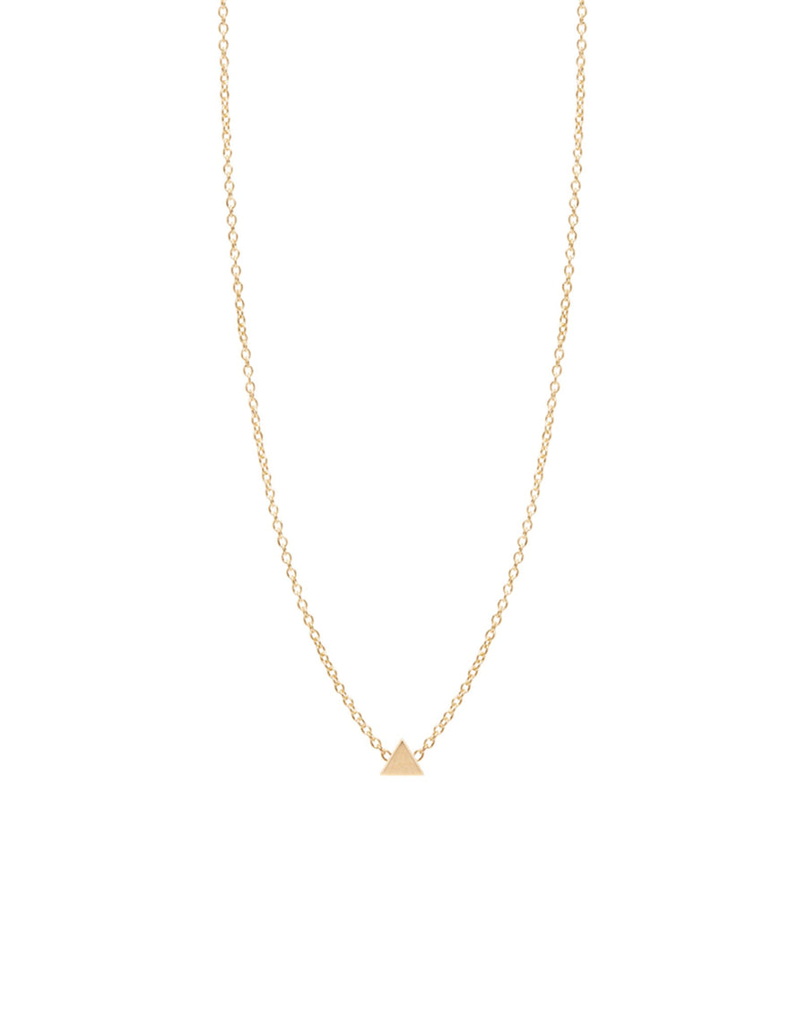 Zoe Chicco-Itty Bitty Triangle Necklace-Necklaces-14k Yellow Gold-Blue Ruby Jewellery-Vancouver Canada