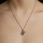 Joyful Talisman-Oxidized Sterling Silver-Blue Ruby Jewellery-Vancouver Canada