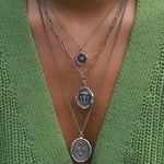 Joyful Talisman-Oxidized Sterling Silver-Blue Ruby Jewellery-Vancouver Canada