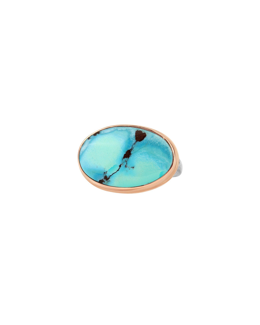 Jamie Joseph-Kazakhstani Turquoise Ring-Rings-14k Yellow Gold, Sterling Silver, Turquoise-7.5-Blue Ruby Jewellery-Vancouver Canada