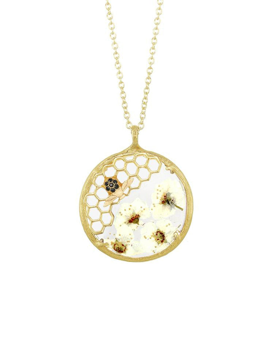 Catherine Weitzman-Large Honeycomb Necklace I Large-Necklaces-18k Gold Vermeil, Bridal Wreath-Blue Ruby Jewellery-Vancouver Canada