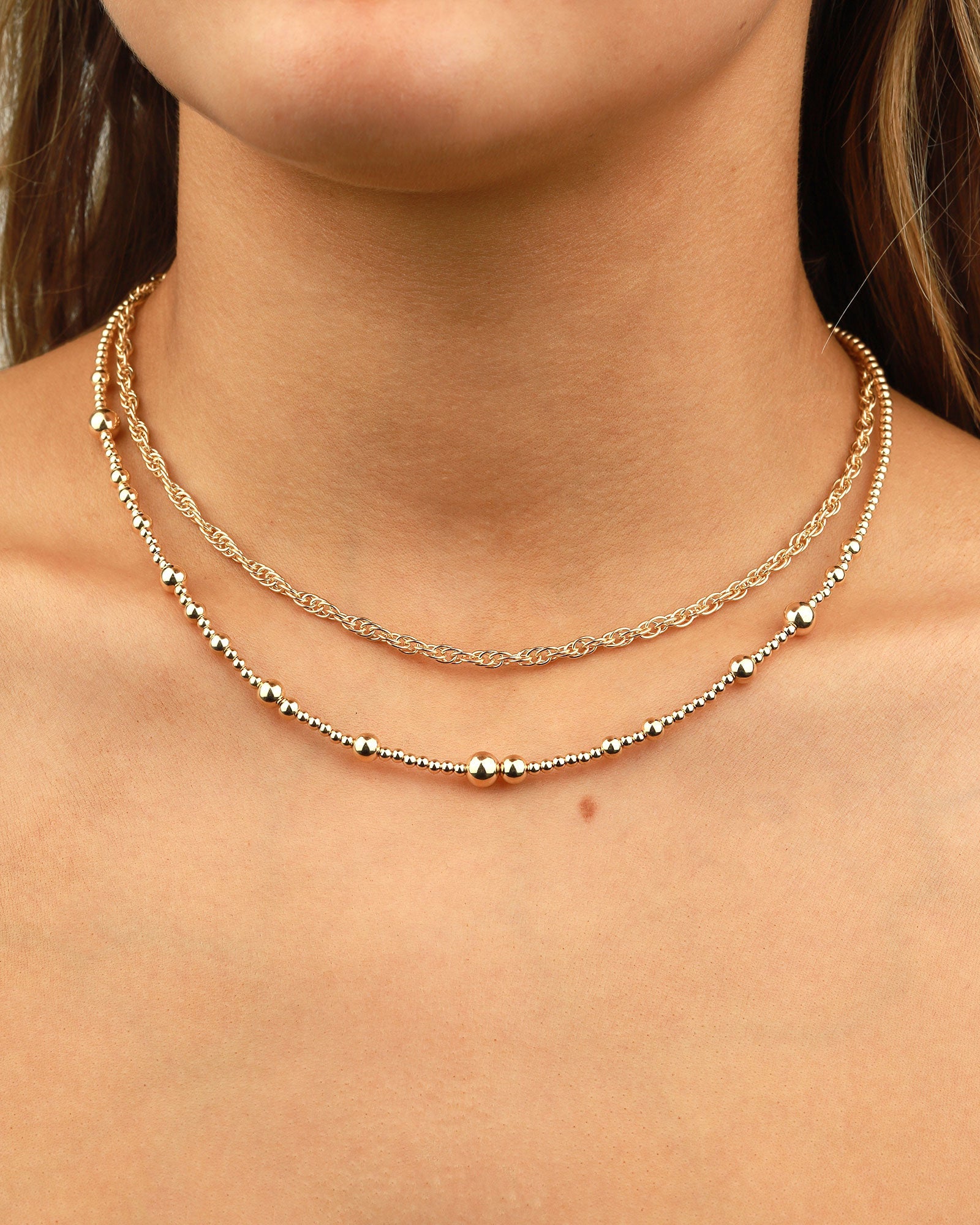 1948-Large Rope Chain Necklace-Necklaces-14k Gold Filled-Blue Ruby Jewellery-Vancouver Canada
