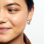 Adina Reyter-Lasso Huggie Hoops-Earrings-14k Yellow Gold-Blue Ruby Jewellery-Vancouver Canada