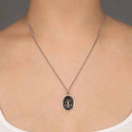 Lighthouse Talisman-Oxidized Sterling Silver-Blue Ruby Jewellery-Vancouver Canada