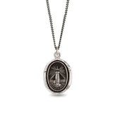 Lighthouse Talisman-Oxidized Sterling Silver-Blue Ruby Jewellery-Vancouver Canada