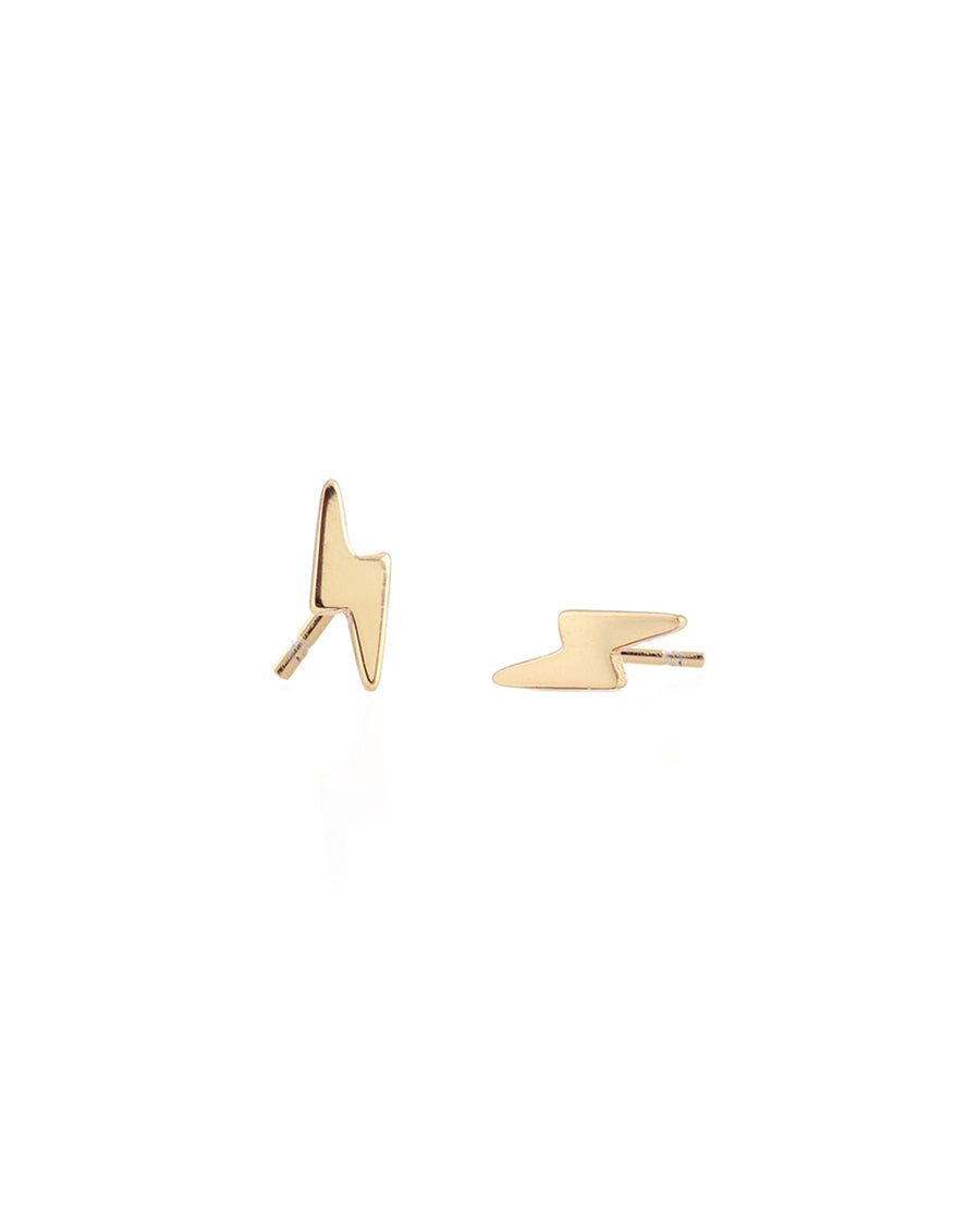 Kris Nations-Lightning Bolt Stud Earrings-Earrings-18k Gold Vermeil-Blue Ruby Jewellery-Vancouver Canada