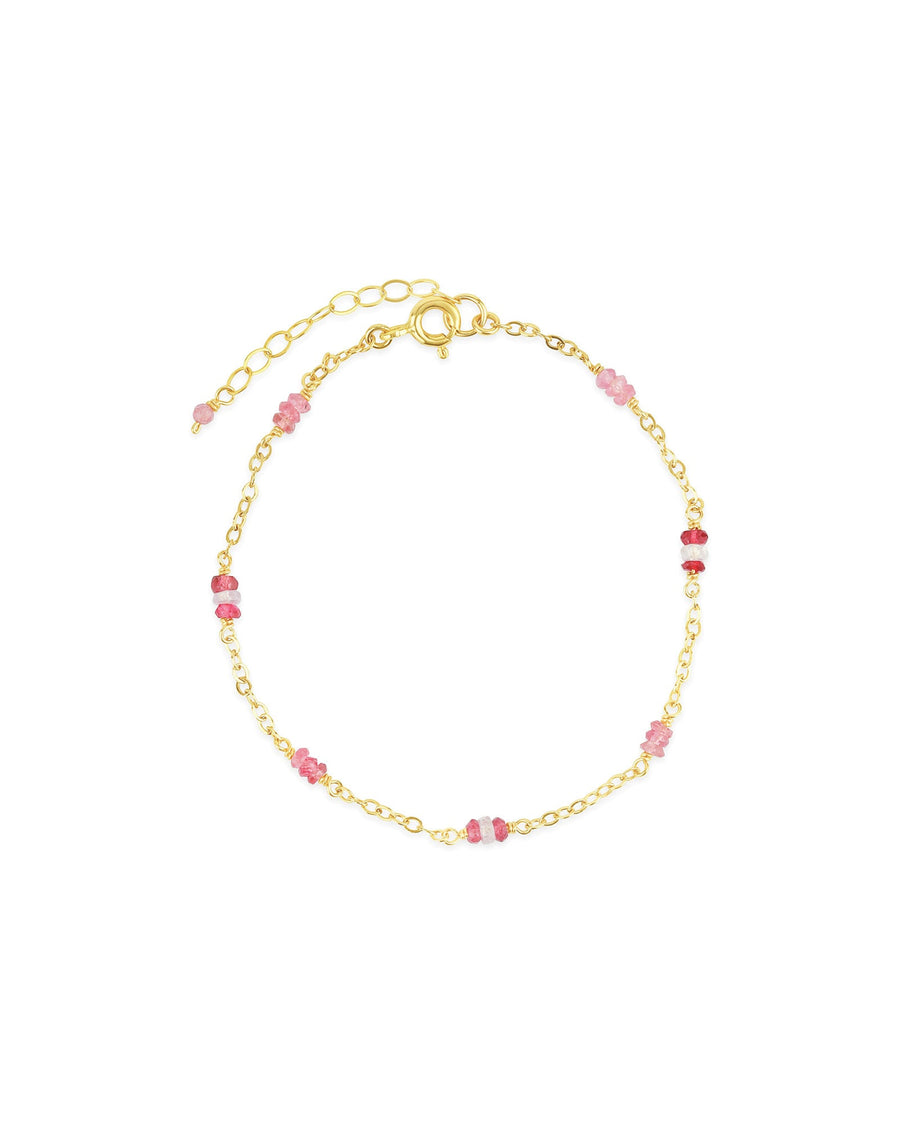 Poppy Rose-Linda Bracelet-Bracelets-14k Gold-fill, Pink Tourmaline, Pink Sapphire-Blue Ruby Jewellery-Vancouver Canada