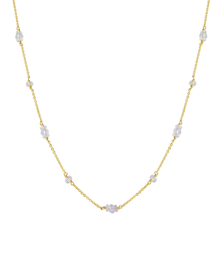 Poppy Rose-Linda Necklace-Necklaces-14k Gold-fill, Pink Sapphire, Amethyst-Blue Ruby Jewellery-Vancouver Canada