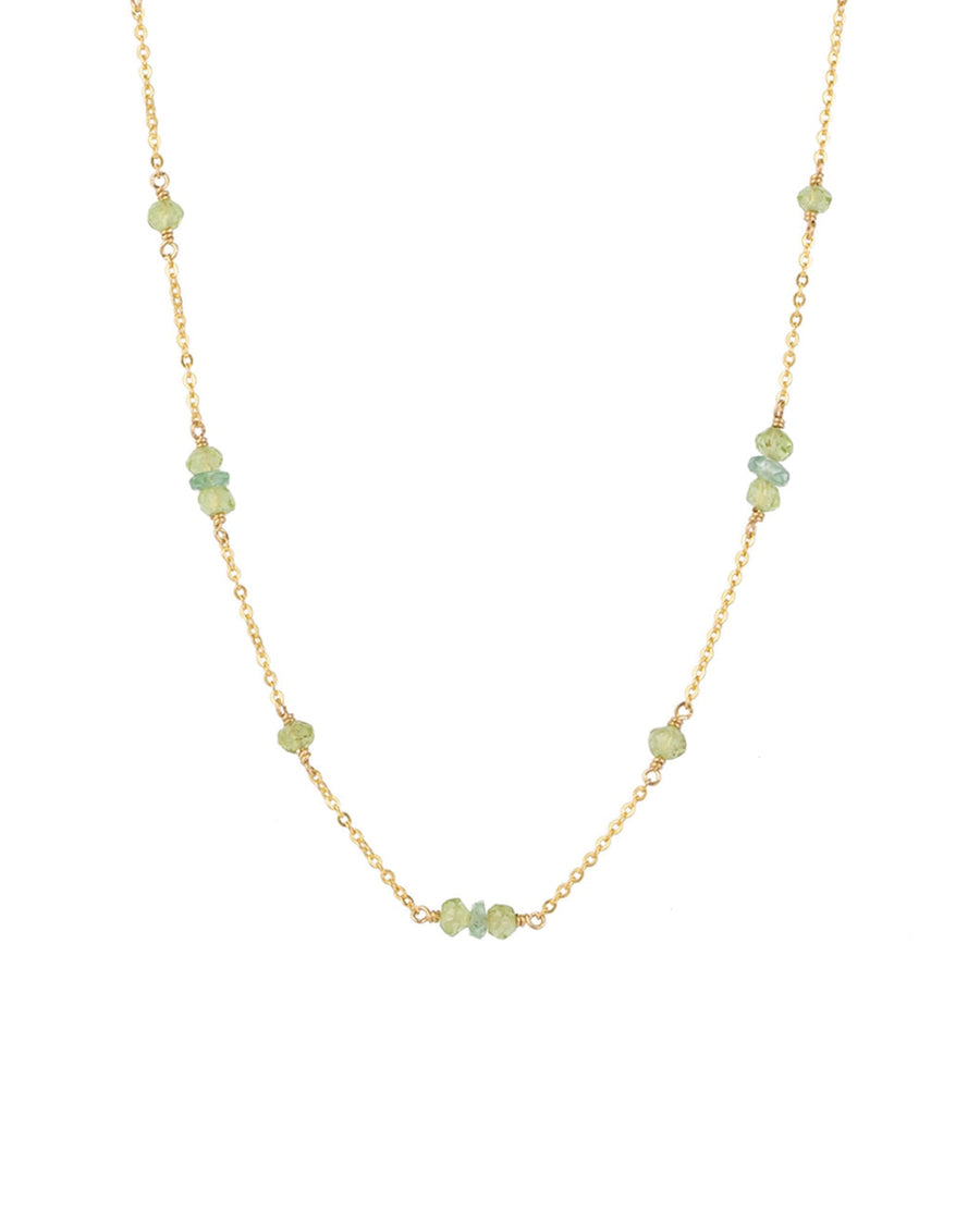 Poppy Rose-Linda Necklace-Necklaces-14k Gold Filled, Green Kyanite-Blue Ruby Jewellery-Vancouver Canada