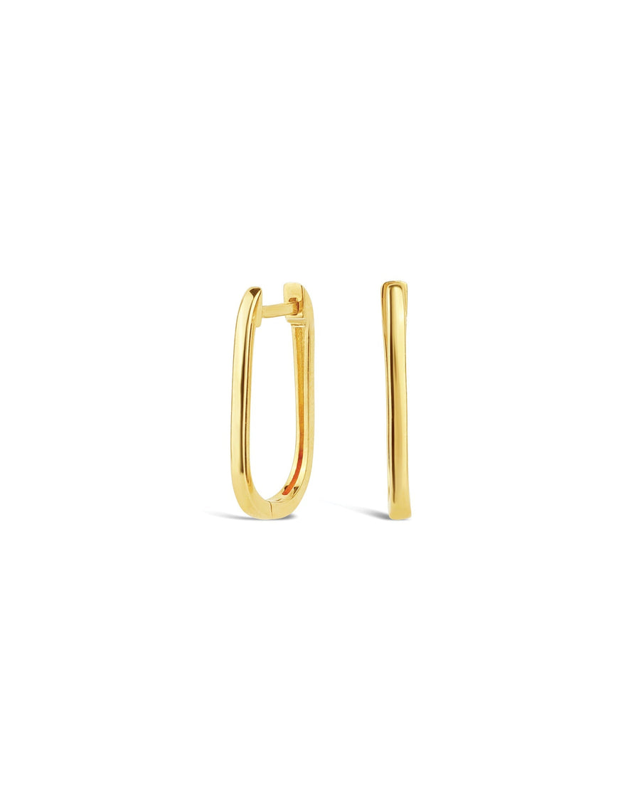 Link Huggies-Earrings-Goldhive-14k Yellow Gold-Blue Ruby Jewellery-Vancouver-Canada