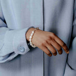 Wolf Circus-Lola Pearl Bracelet-Bracelets-Sterling Silver, Freshwater Pearl-Blue Ruby Jewellery-Vancouver Canada