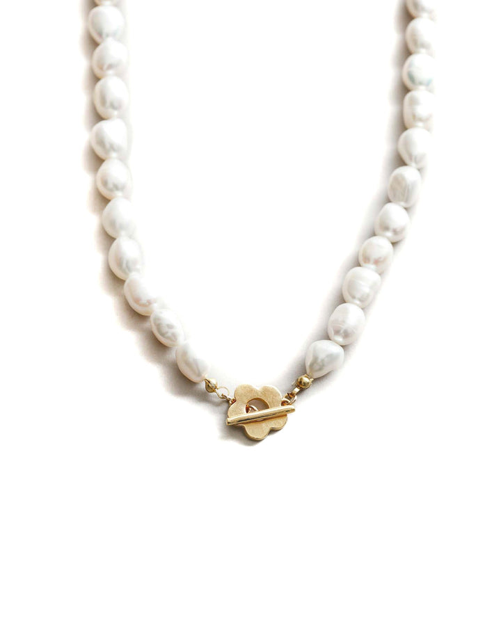 Wolf Circus-Lola Pearl Necklace-Necklaces-Gold Plated, Freshwater Pearl-Blue Ruby Jewellery-Vancouver Canada