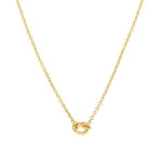 Quiet Icon-Love Knot Necklace-Necklaces-14k Gold Vermeil-Blue Ruby Jewellery-Vancouver Canada