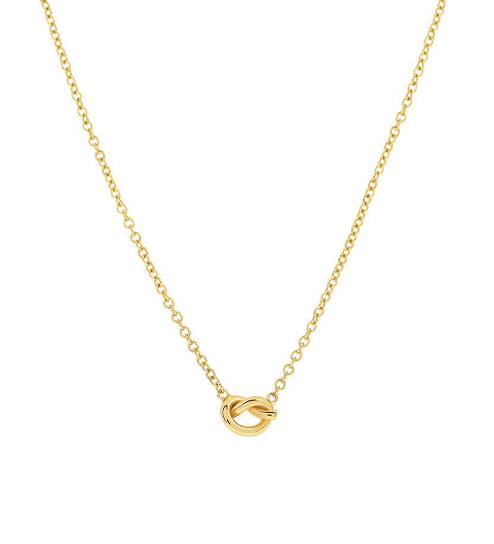 Quiet Icon-Love Knot Necklace-Necklaces-14k Gold Vermeil-Blue Ruby Jewellery-Vancouver Canada